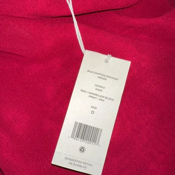 NEW Tory Burch Dandelion chiffon, silk organza gown, XS, GD1186 - Picture 8 of 14